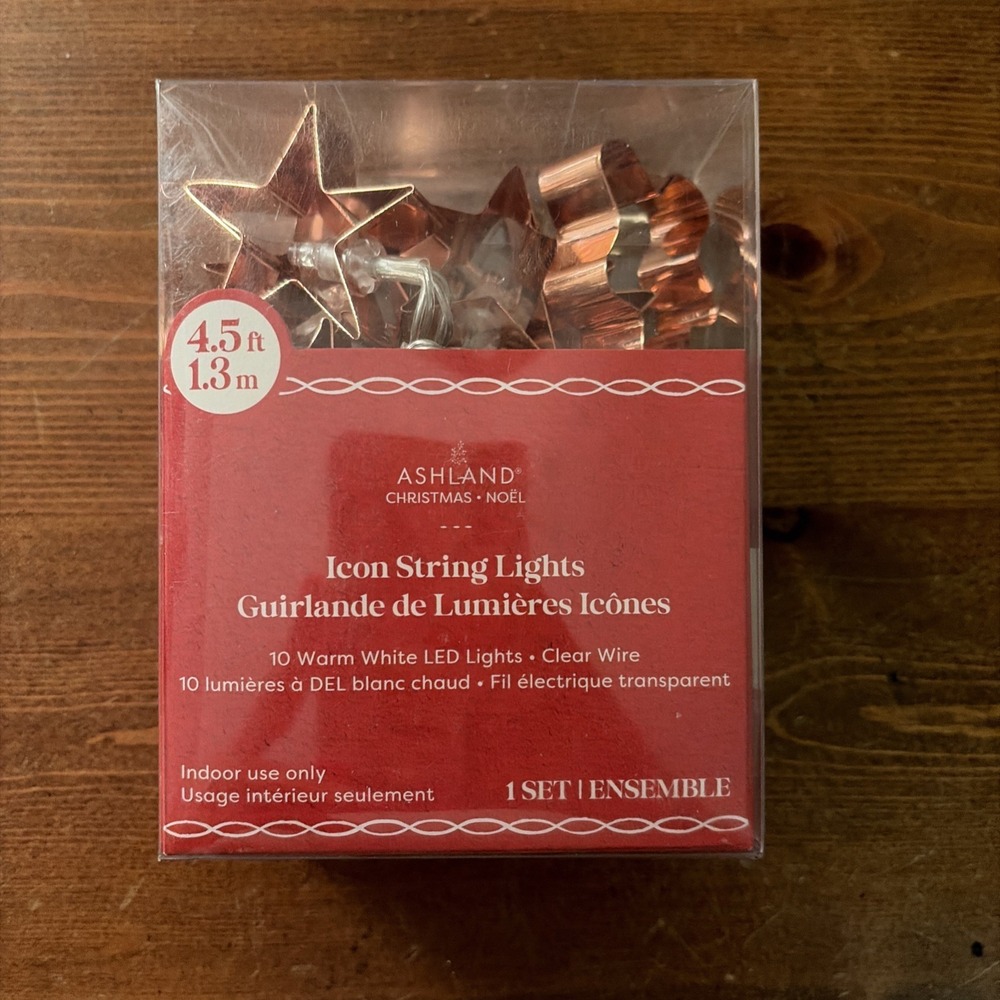 ASHLAND CHRISTMAS ICON STRING LIGHTS CLEAR WIRE COOKIE CUTTERS